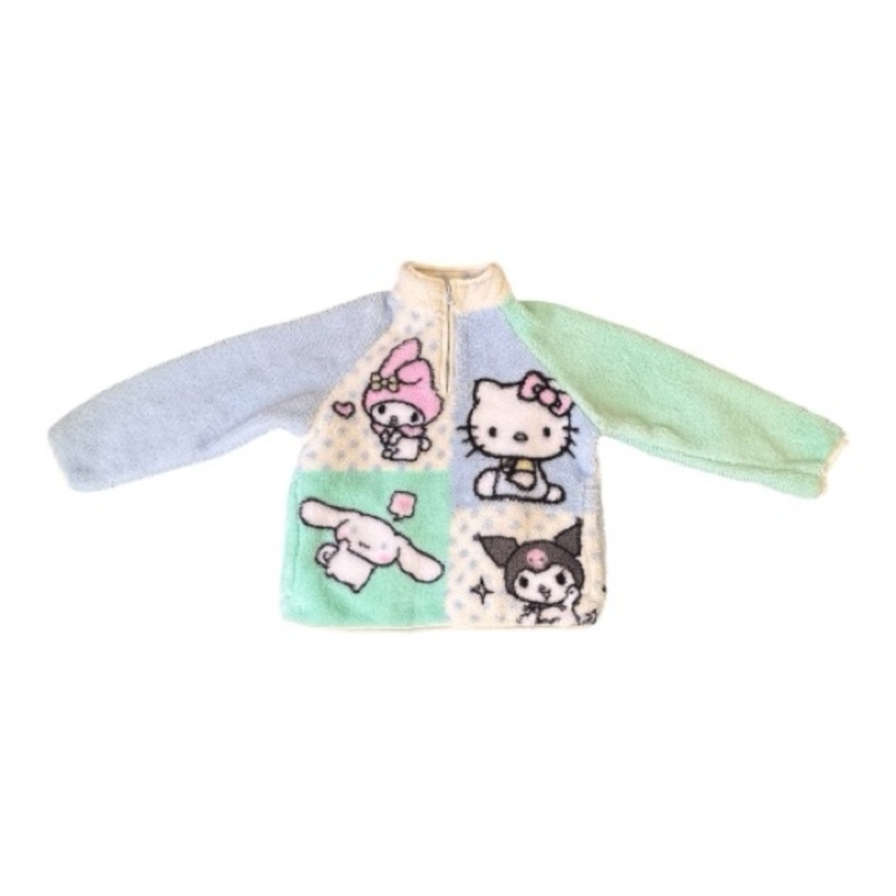 Sanrio Hello Kitty Quarter Zip Sherpa Jacket